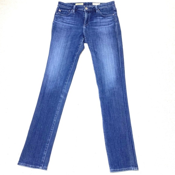 Ag Adriano Goldschmied Denim - AG Adriano Goldschmied Jeans Women's 28R Blue Prima Mid Rise Cigarette Contour